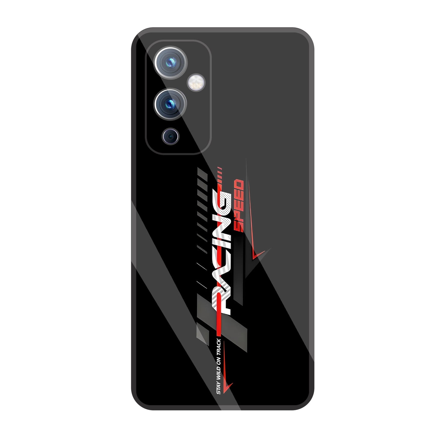 Racing Speed Glass Case For OnePlus 9