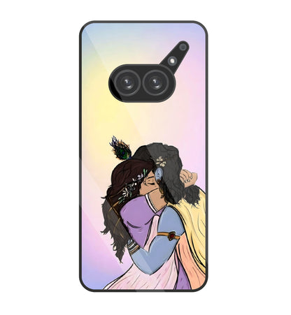 Radhe Krishna Hugs Glass Case For Nothing Phone 2A