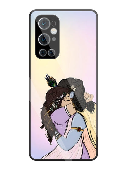 Radhe Krishna Hugs Glass Case For OnePlus 9 Pro