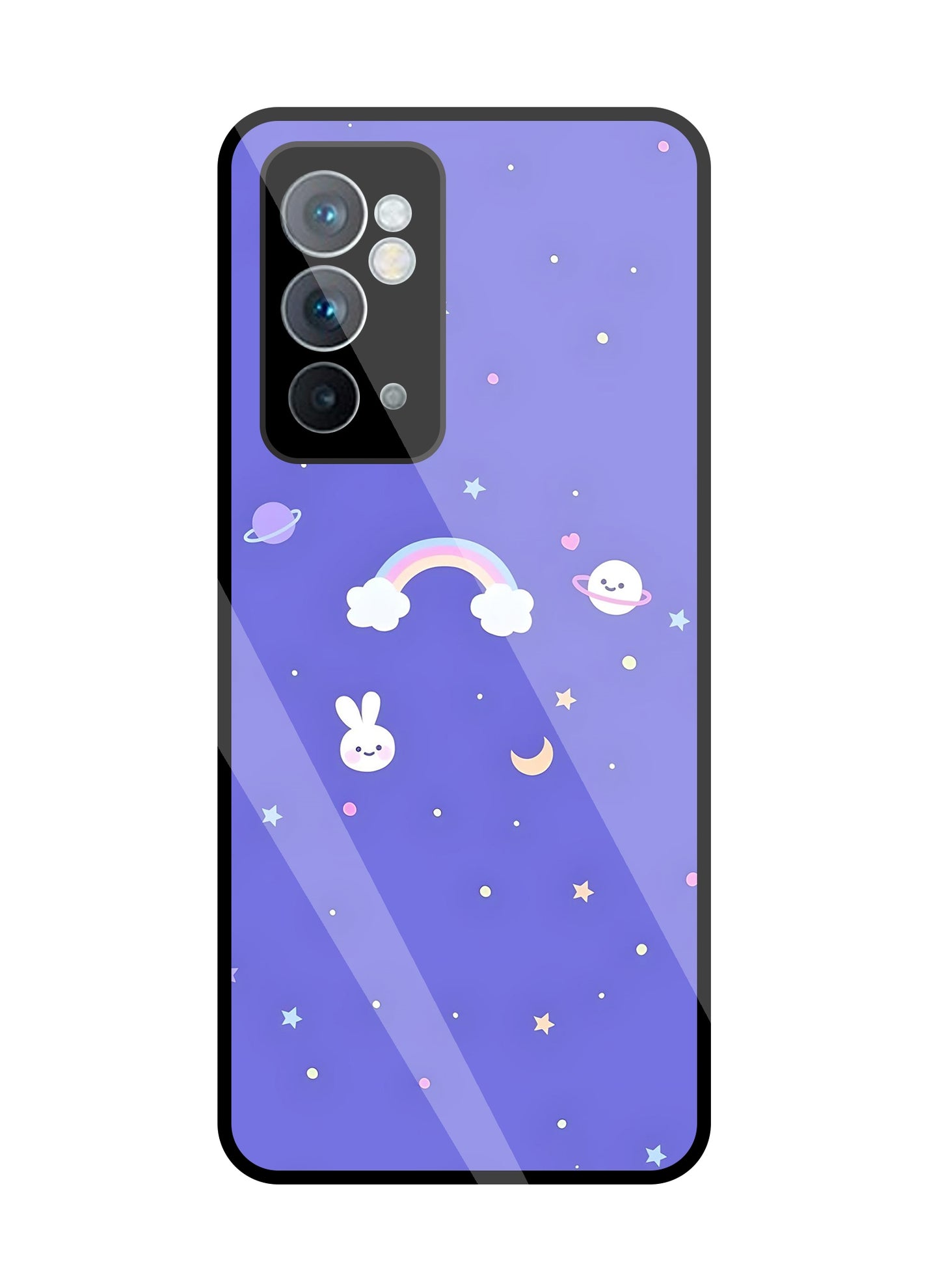 Rainbow With Stars Glass Case For OnePlus 9RT