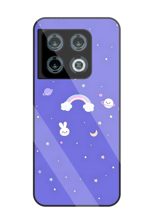 Rainbow with stars Glass Case For OnePlus 10 Pro