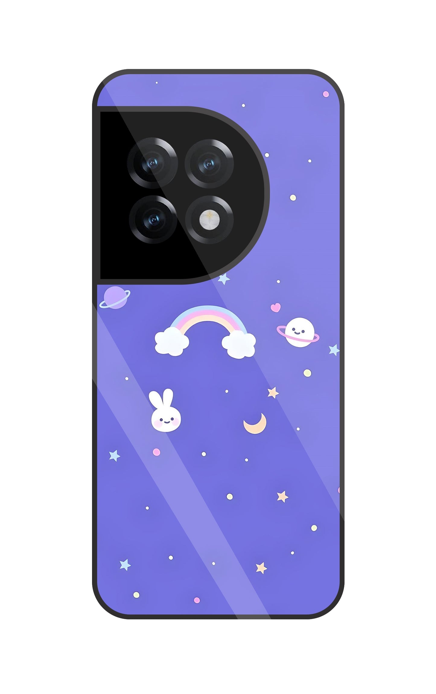 Rainbow With Stars Glass Case For OnePlus 11R