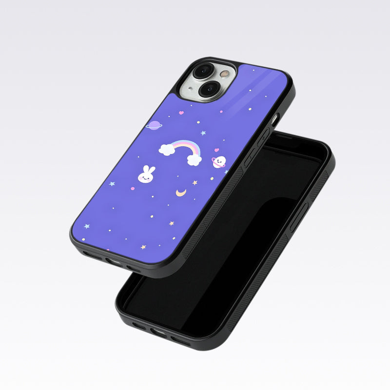 Rainbow with stars Glass Case For Nothing Phone 2A