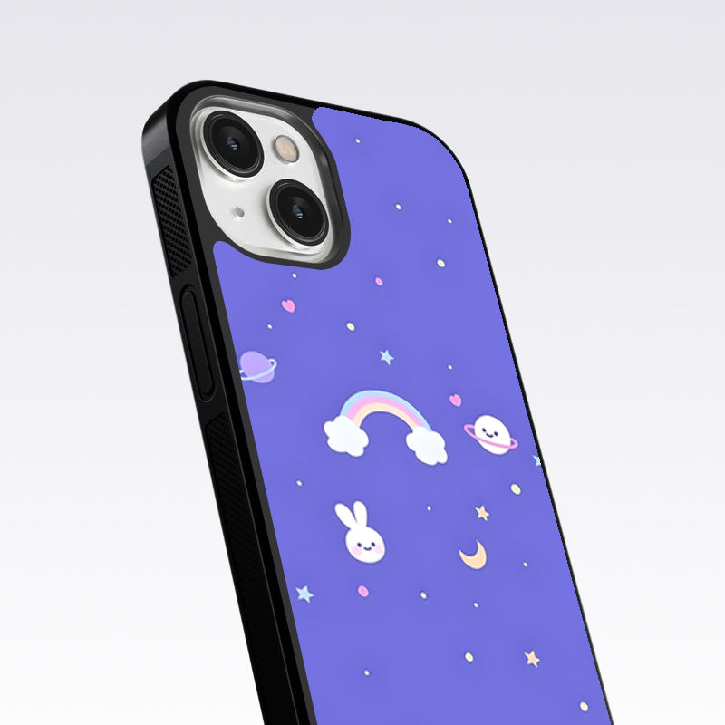 Rainbow with stars Glass Case For Nothing Phone 2A