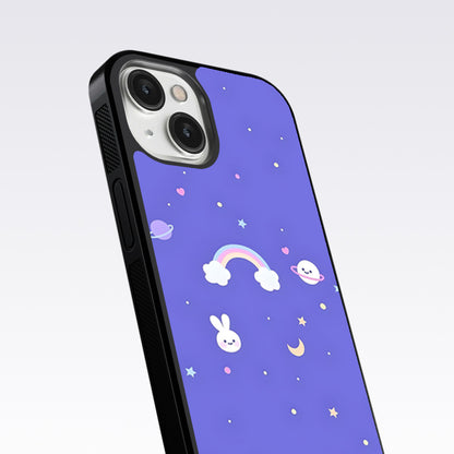 Rainbow with stars Glass Case For Nothing Phone 2A