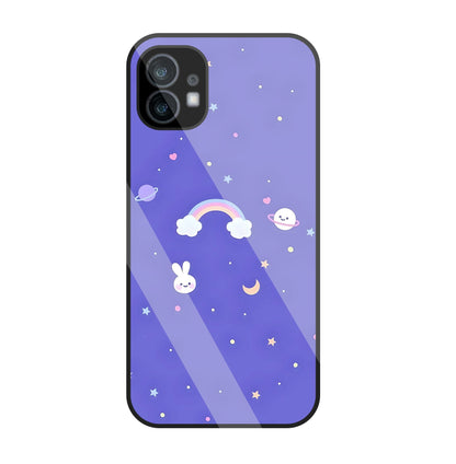 Rainbow with stars Glass Case For Nothing Phone 1