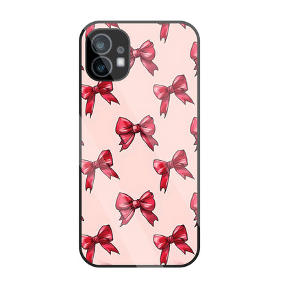 Red Ribbon Glass Case For Nothing Phone 1