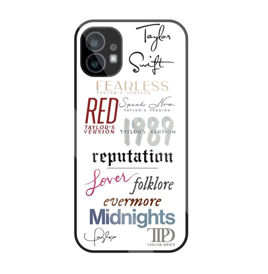 Red Taylor's Version Glass Case For Nothing Phone 1