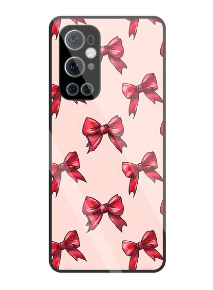 Red Ribbon Glass Case For OnePlus 9 Pro