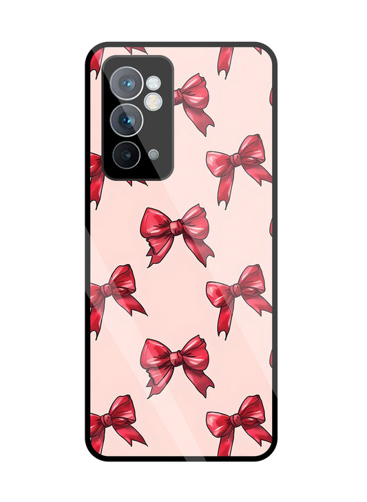 Red Ribbon Glass Case For OnePlus 9RT