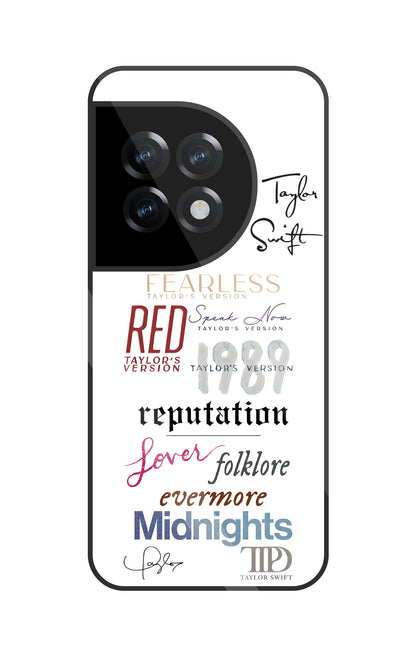 Red Taylor's Version Glass Case For OnePlus 11R
