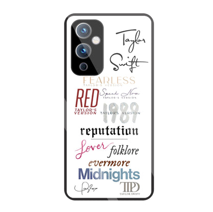 Red Taylor's Version Glass Case For OnePlus 9