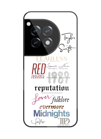 Red Taylor's Version Glass Case For OnePlus 12R