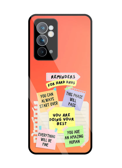 Reminders for Hard Days Glass Case For OnePlus 9RT