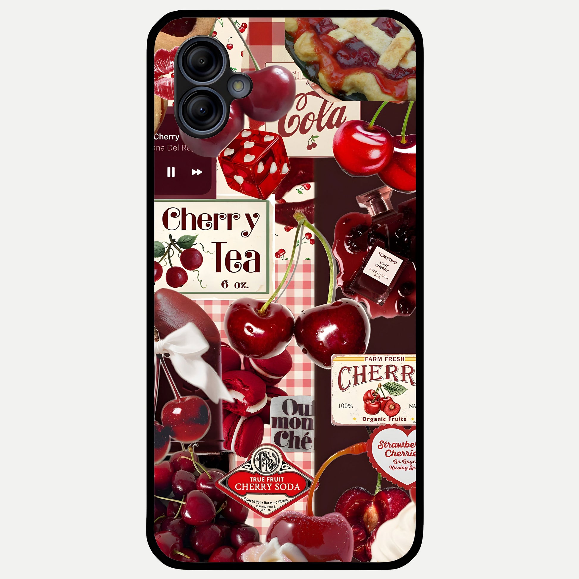 Aesthetic Little Freak Glass Case showing full back design in clean flat view with bold quirky artwork and glossy glass finish.
