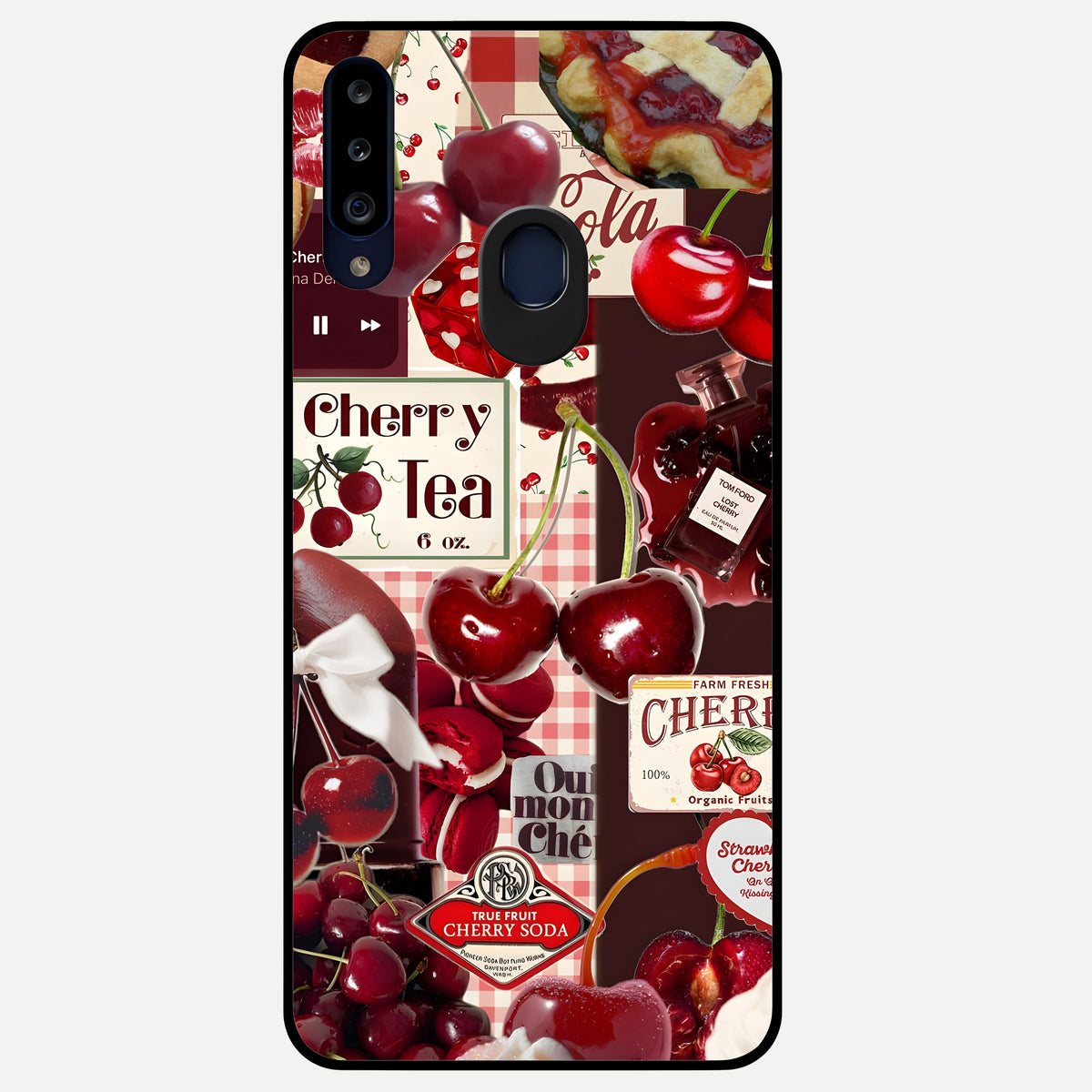 Bloom Crush Fantasy Glass Case captured at a warm angle highlighting soft colors, gloss, and edge clarity.