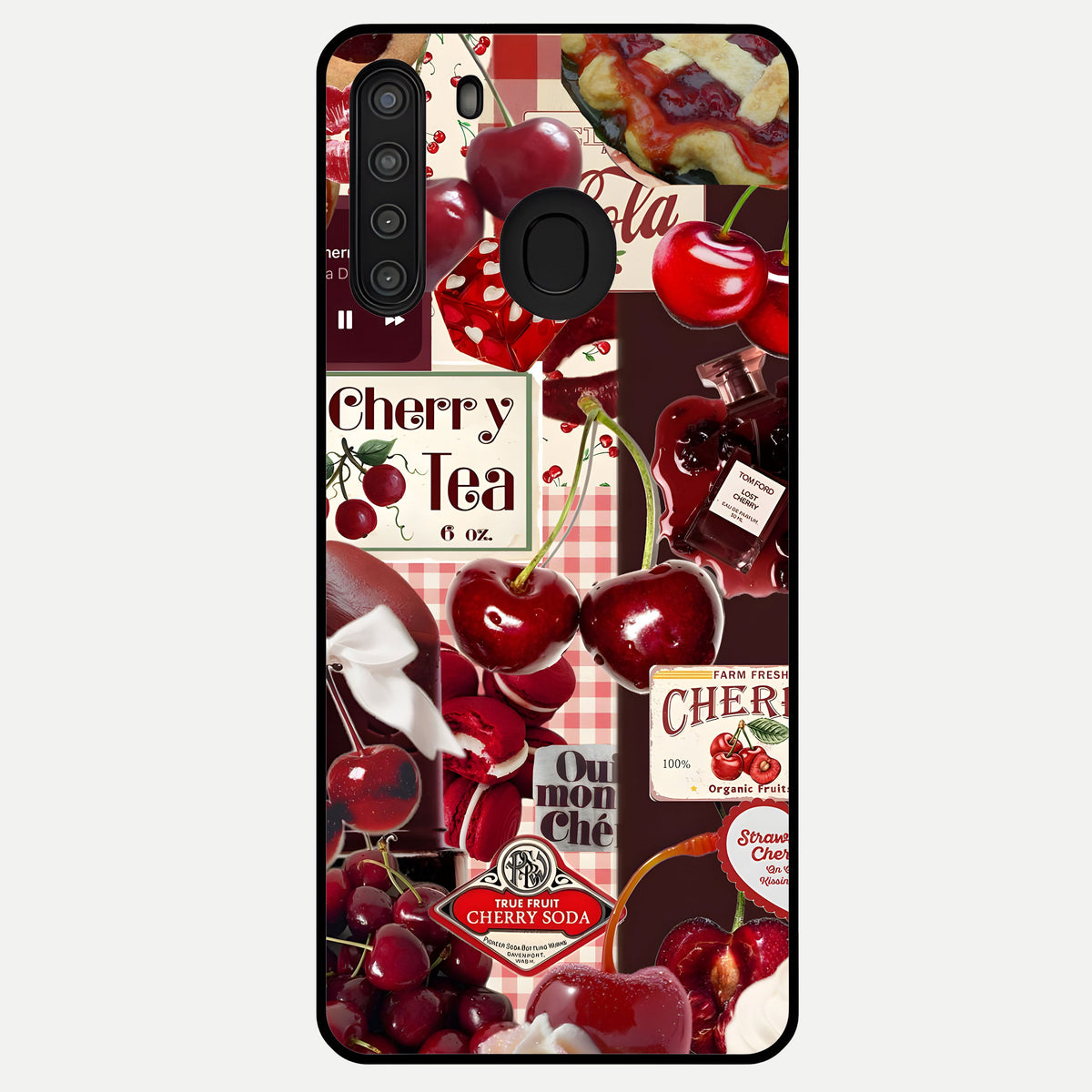 Bloom Thread Art Glass Case captured at a warm angle highlighting fine detailing, gloss, and edge clarity.