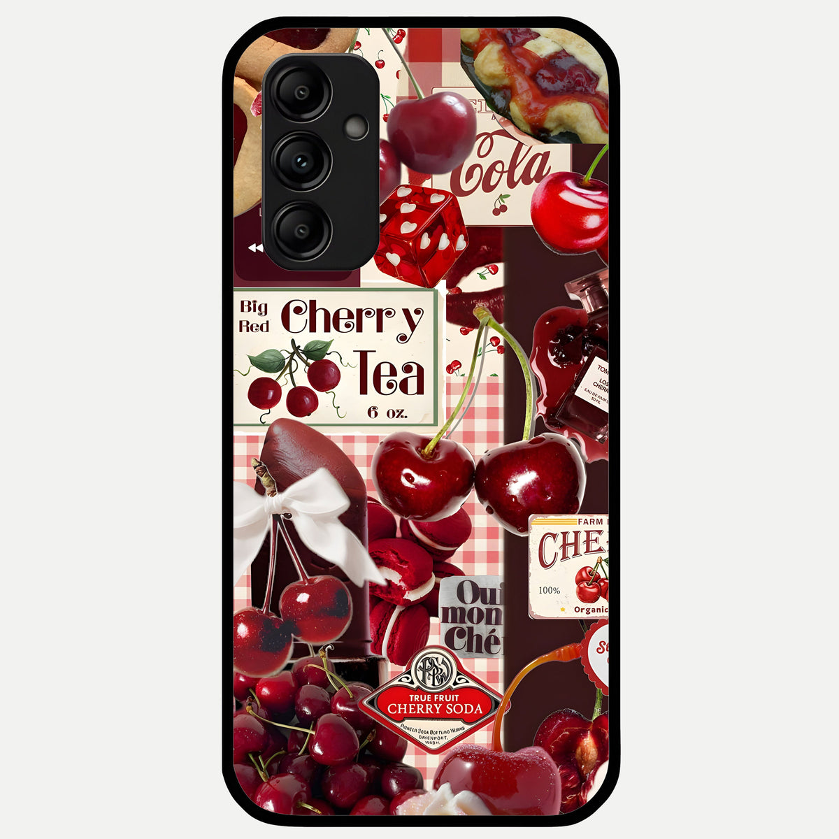 Blossom Moonlight Sky Glass Case captured at a warm angle highlighting night tones, gloss, and edge clarity.