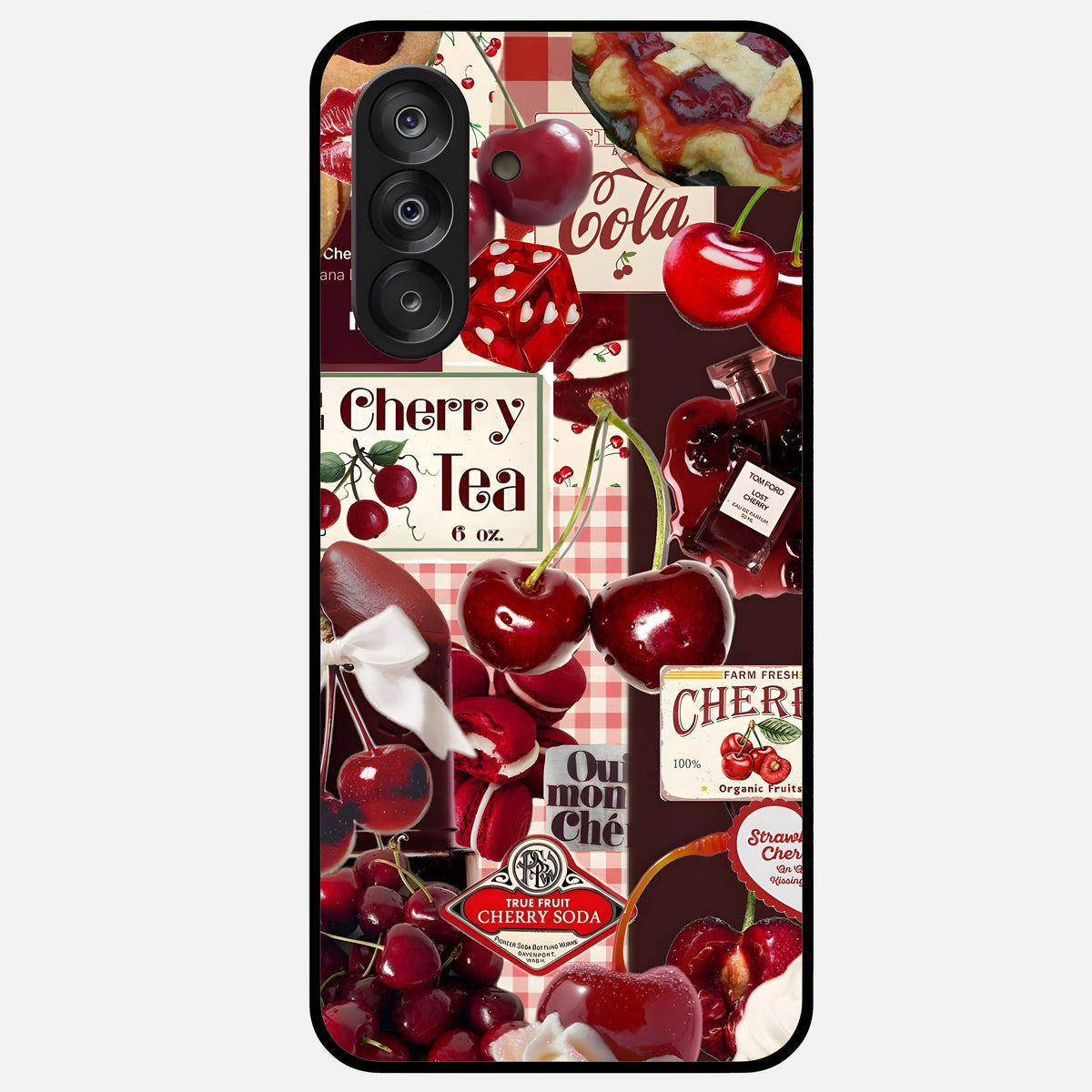 Blossom Sky Field Glass Case captured at a warm angle highlighting wide gradients, gloss, and edge clarity.