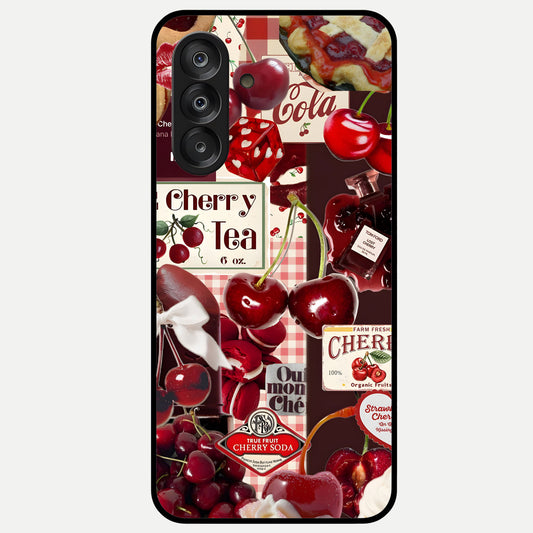 Blossom Sky Field Glass Case captured at a warm angle highlighting wide gradients, gloss, and edge clarity.