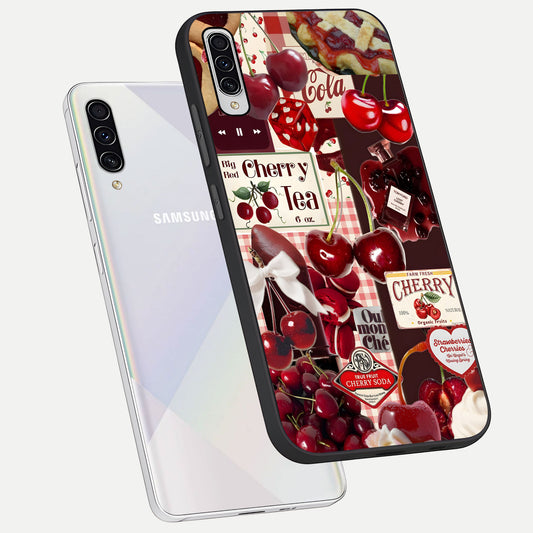 Blossom Tree Glass Case showing full back design in clean flat view with blooming tree artwork and glossy glass finish.