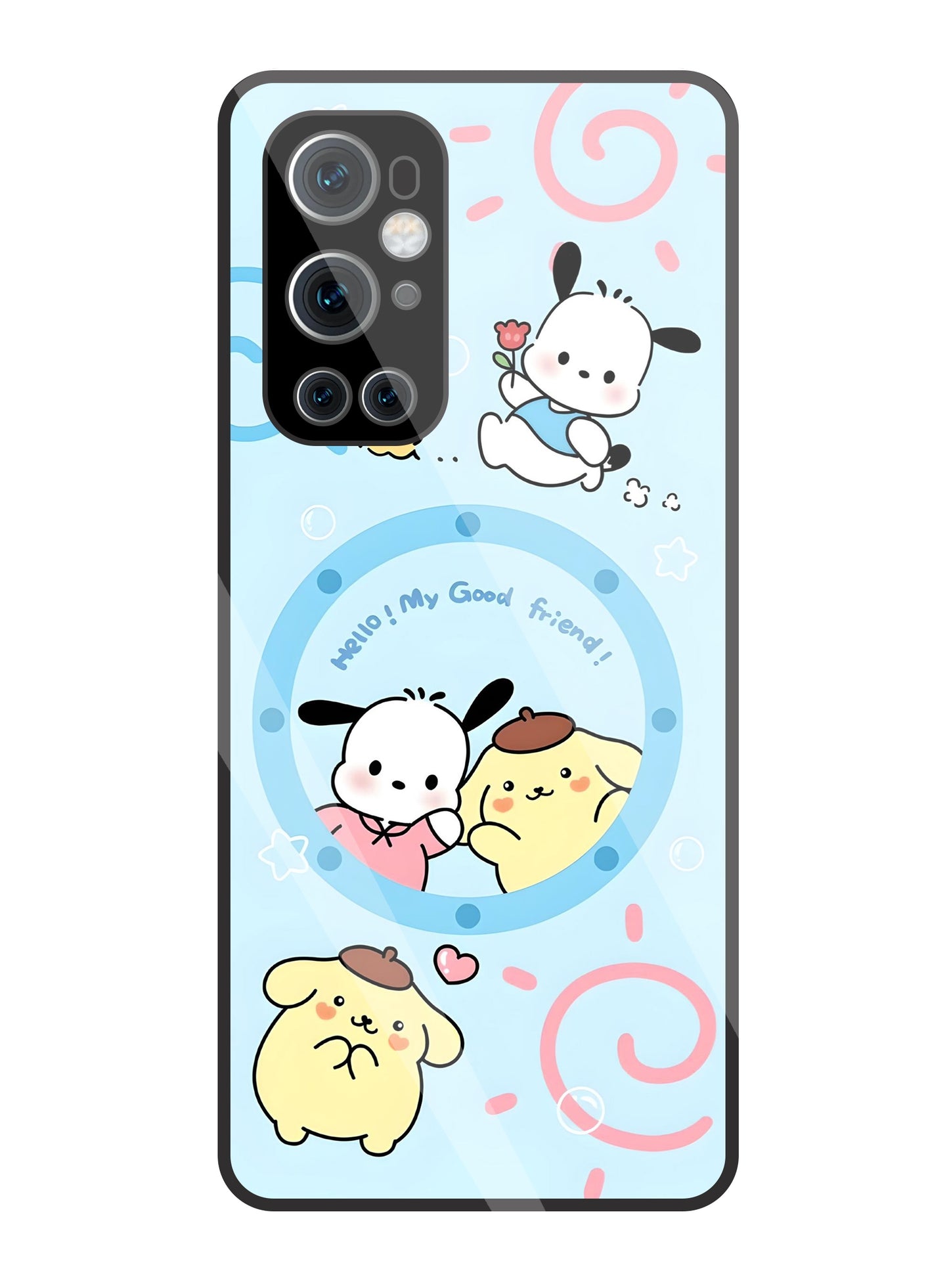 Sanrio Friends Glass Case For OnePlus 9 Pro
