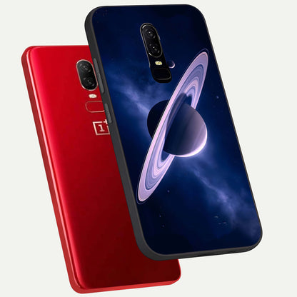 Saturn Ring Mystique Glass Case displayed upright for cosmic elegance visibility and premium finish.