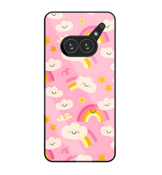 Smile Clouds With Rainbow Glass Case For Nothing Phone 2A