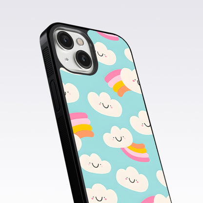 Smiley Clouds Glass Case For Nothing Phone 2A