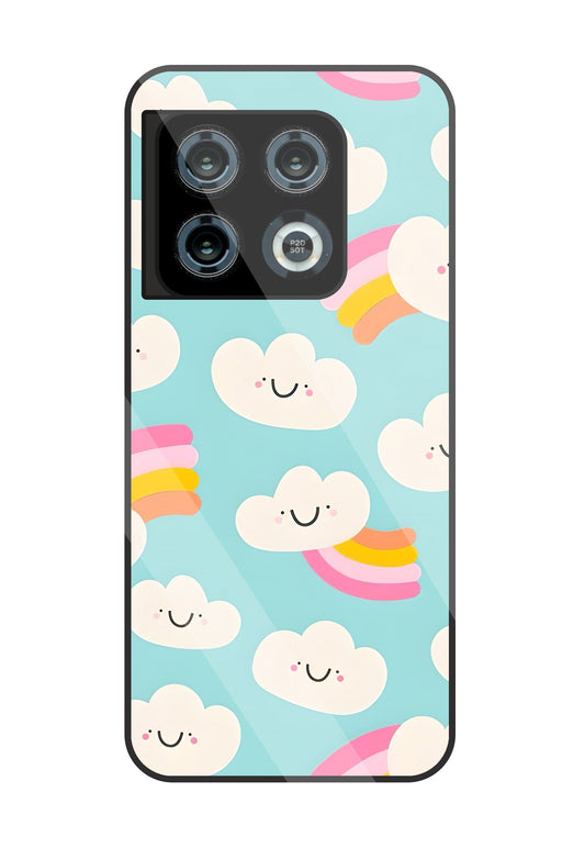 Smiley Clouds Glass Case For OnePlus 9 Pro