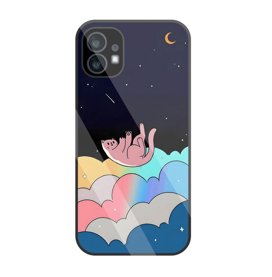 Space Cat Art  Glass Case For Nothing Phone 1