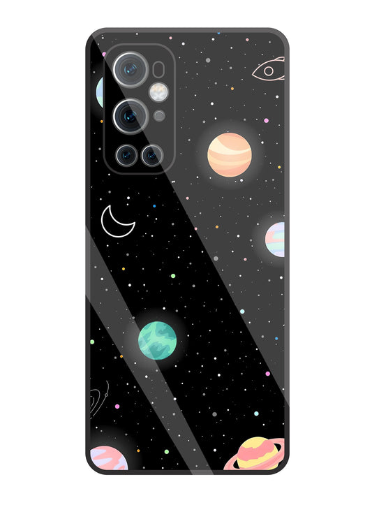 Space Galaxy Glass Case For OnePlus 9 Pro
