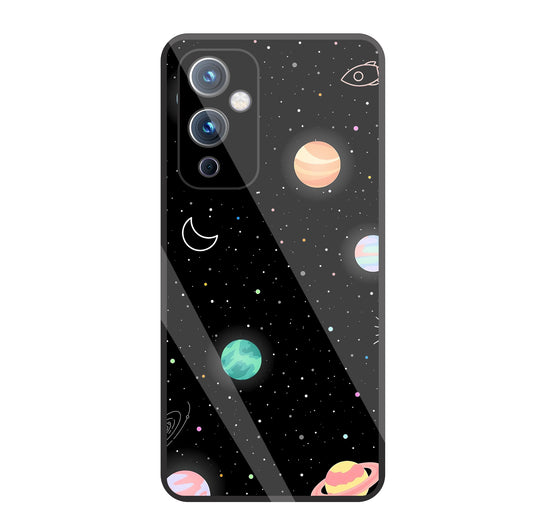 Space Galaxy Glass Case For OnePlus 9