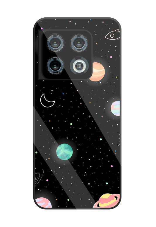 Space Galaxy Glass Case For OnePlus 10 Pro