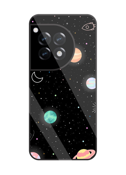 Space Galaxy Glass Case For OnePlus 12R