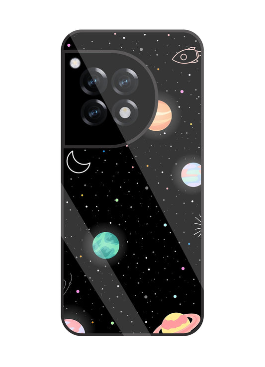 Space Galaxy Glass Case For OnePlus 12R
