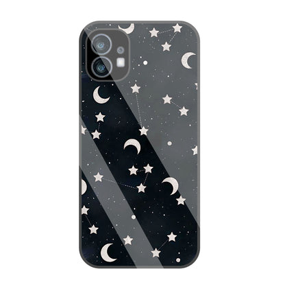 Star And Hulf Moon Space Glass Case For Nothing Phone 1