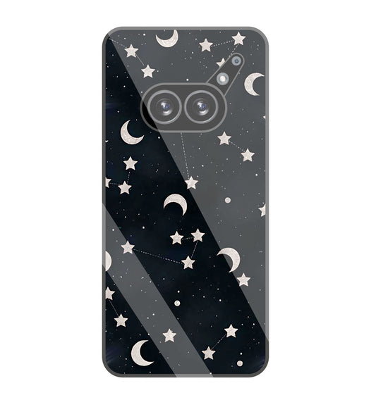 Star And Hulf Moon Space Glass Case For Nothing Phone 2A