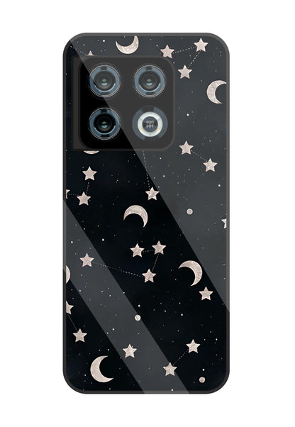 Star And Hulf Moon Space Glass Case For OnePlus 10 Pro