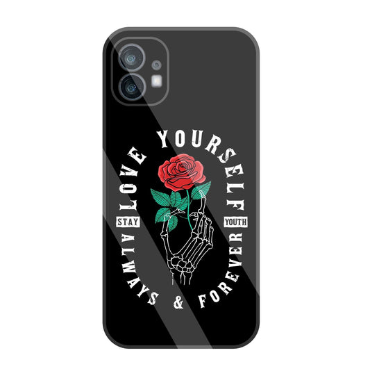 Stay Youth Love Glass Case For Nothing Phone 1