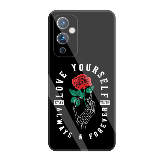 Stay Youth Love Glass Case For Oneplus 9
