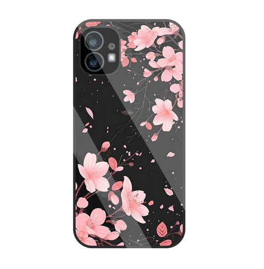 Summer Flowers Glass Case For Nothing Phone 1