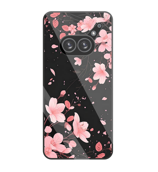 Summer Flowers Glass Case For Nothing Phone 2A