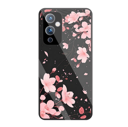Summer Flowers Glass Case For Oneplus 9