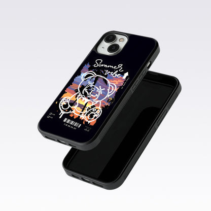 Summer Vibe Bear Glass Case For Oneplus 11R
