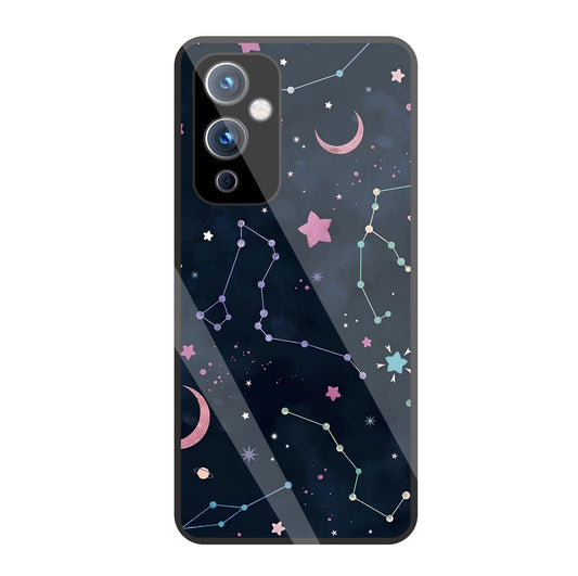 Symbol Of Stars Glass Case For OnePlus 9