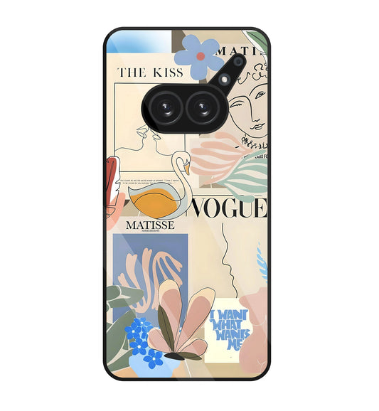 The Kiss Art Glass Case For Nothing Phone 2A