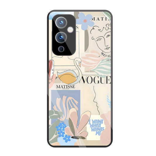 The Kiss Art Glass Case For Oneplus 9