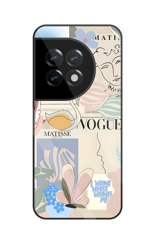 The Kiss Art Glass Case For Oneplus 11R