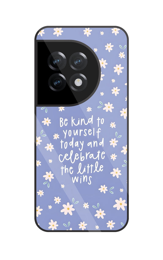 The Little Wine Flower Glass Case For Oneplus 11R